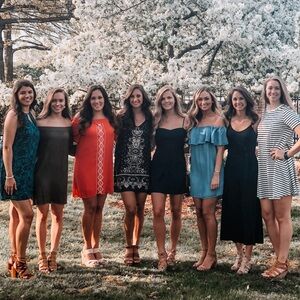 Cute off the shoulder denim look dress